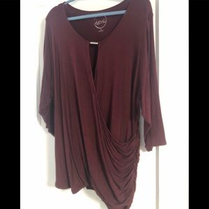 INC keyhole plus size wrap top